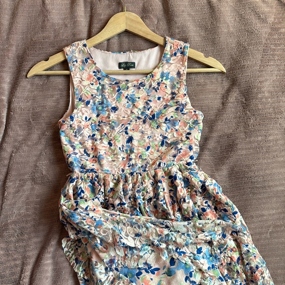 Girls Ruffling Floral Dress